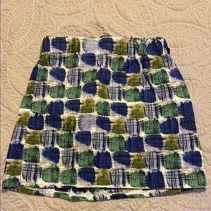 Banana Republic Blue and Green Mini Skirt